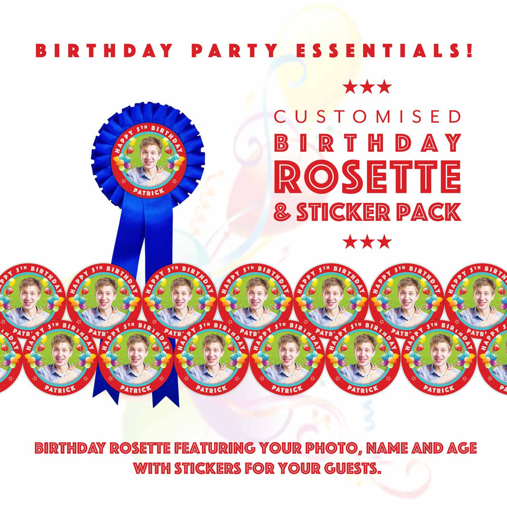 Birthday Rosette & Sticker Pack