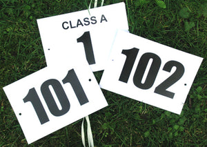 Competitor Class Number Cards - Pack of 50