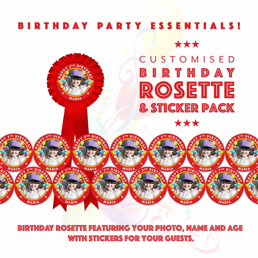 Birthday Rosette & Sticker Pack
