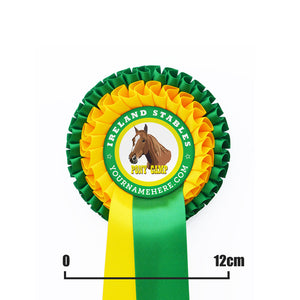 Two Tier Rosette with One PRINTED Tail