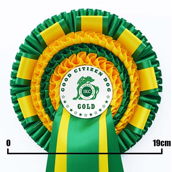 Four Tier Rosette with Decorative Tabs