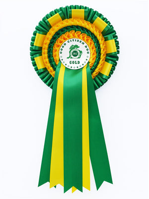 Four Tier Rosette with Decorative Tabs