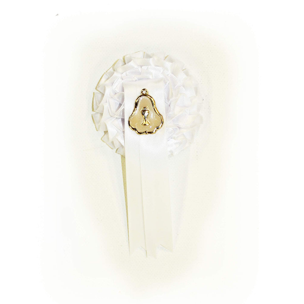 First Holy Communion Rosette Badges with Medal