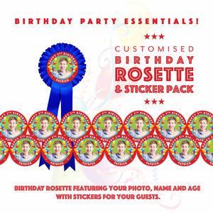 
            
                Load image into Gallery viewer, Birthday Rosette &amp;amp; Sticker Pack
            
        