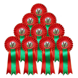 Christmas Rosettes - Set of Ten
