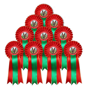 
            
                Load image into Gallery viewer, Christmas Rosettes - Set of Ten
            
        