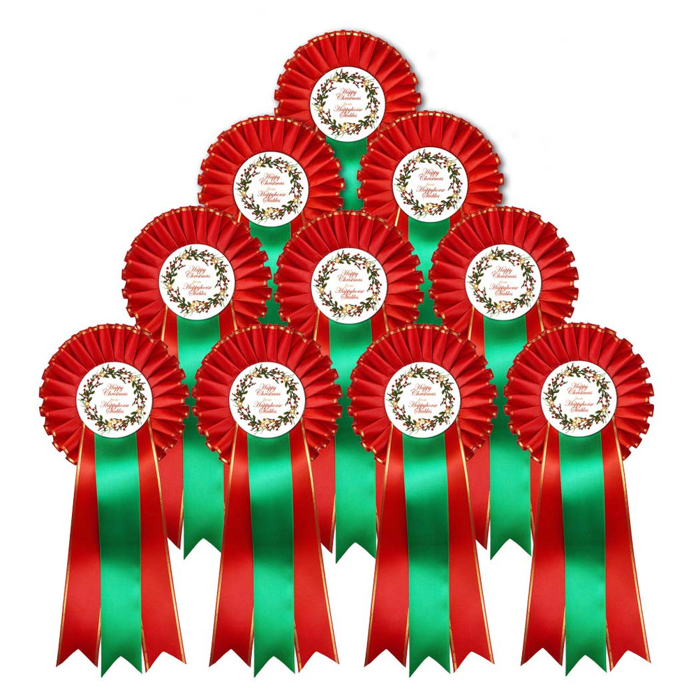 Christmas Rosettes - Set of Ten