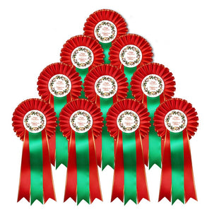 
            
                Load image into Gallery viewer, Christmas Rosettes - Set of Ten
            
        