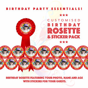 Birthday Rosette & Sticker Pack