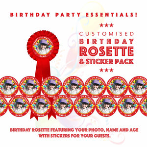 
            
                Load image into Gallery viewer, Birthday Rosette &amp;amp; Sticker Pack
            
        